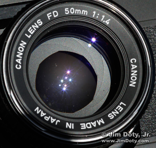 50mm lens set to f/2