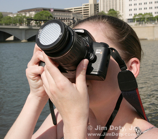 Photogrrapher Using an ExpoDisc. Photo copyright Jim Doty Jr.