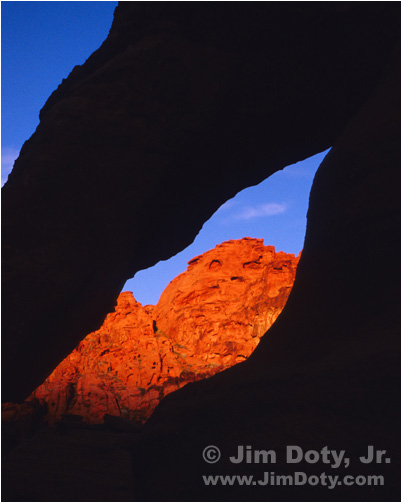 The Window, Valey of Fire State Park, Nevada.  Photo copyright Jim Doty Jr.