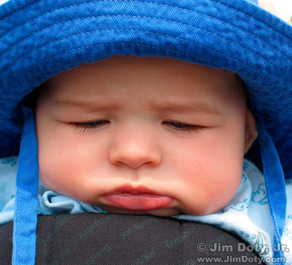 Boy in a blue hat