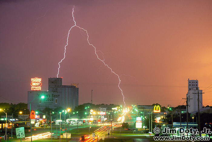 Lightning Over Yukon Oklahoma